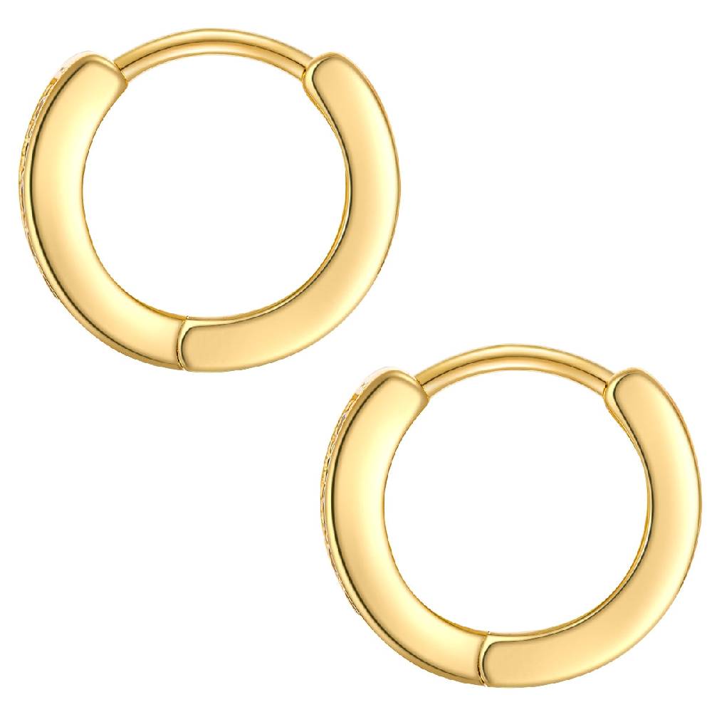 Rafaela Donata Creolen Sterling Silber Gelbgold Zirkonia Weiß