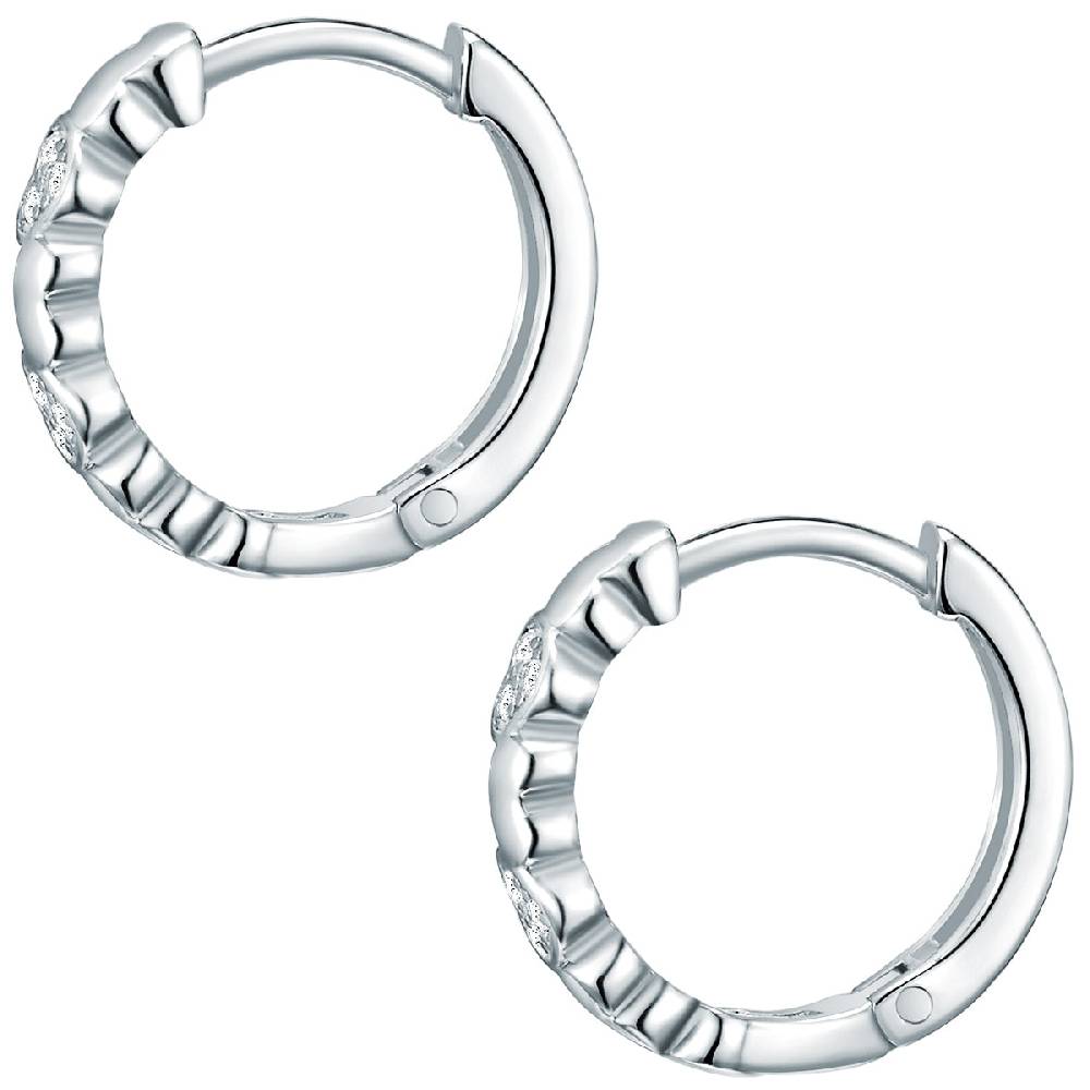 Rafaela Donata Creolen Sterling Silber Zirkonia Weiß