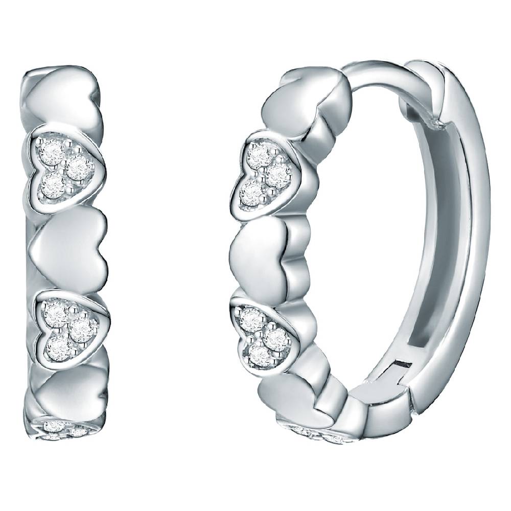 Rafaela Donata Creolen Sterling Silber Zirkonia weiß