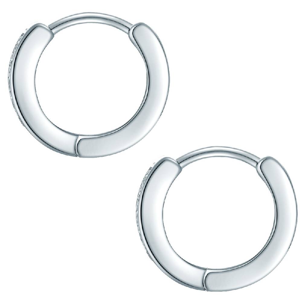 Rafaela Donata Creolen Sterling Silber Zirkonia Weiß