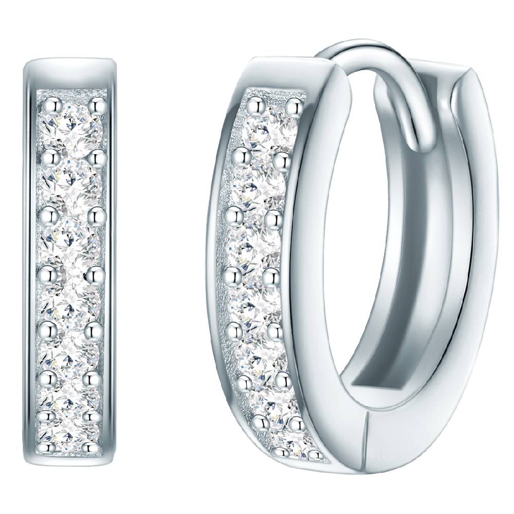 Rafaela Donata Creolen Sterling Silber Zirkonia weiß