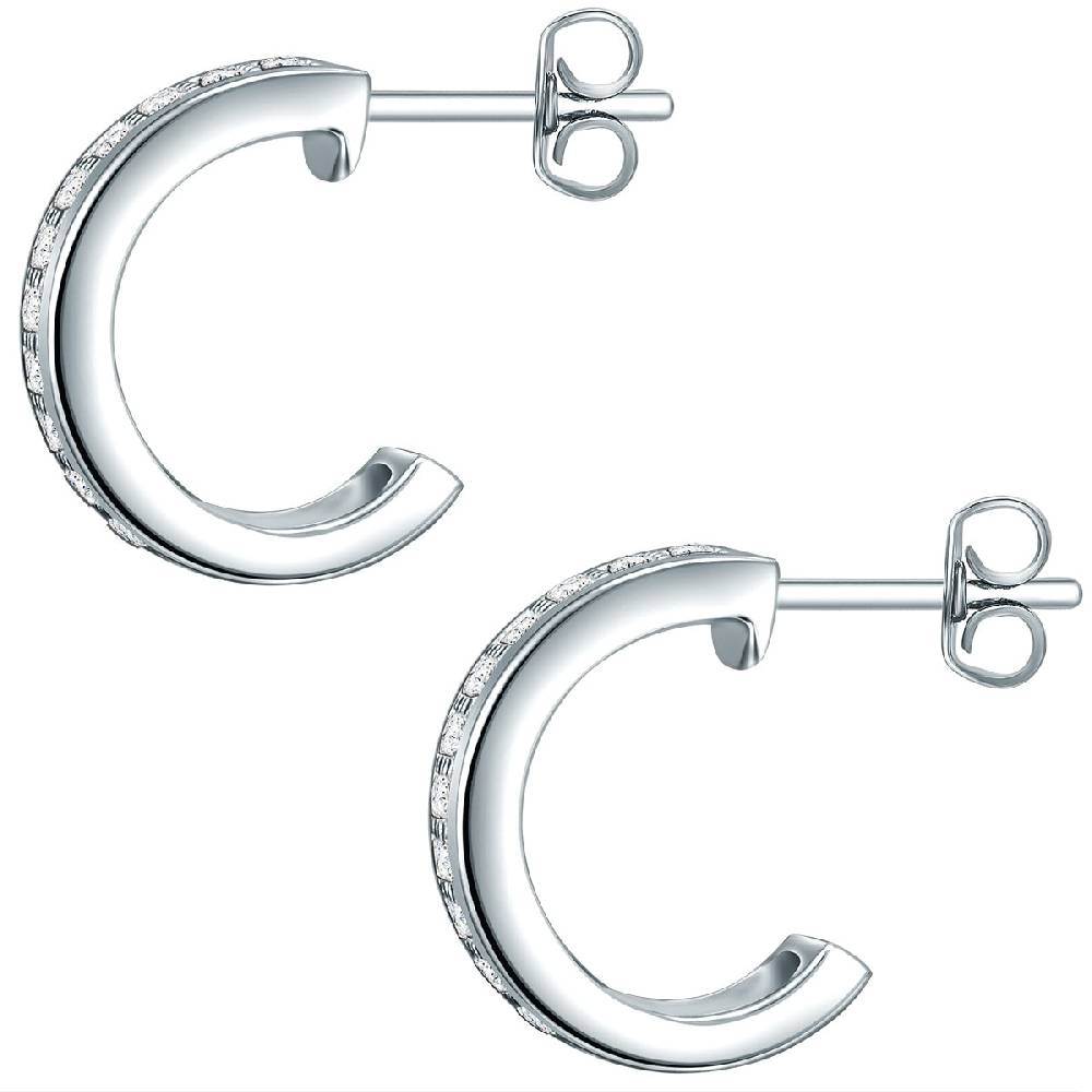 Rafaela Donata Creolen Sterling Silber Zirkonia Weiß