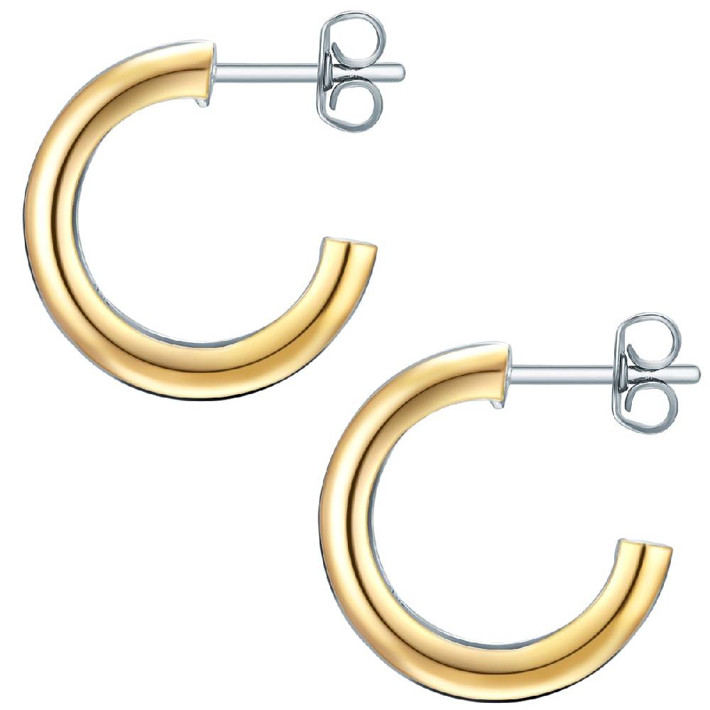 Rafaela Donata Halbcreolen Sterling Silber Tri-Color