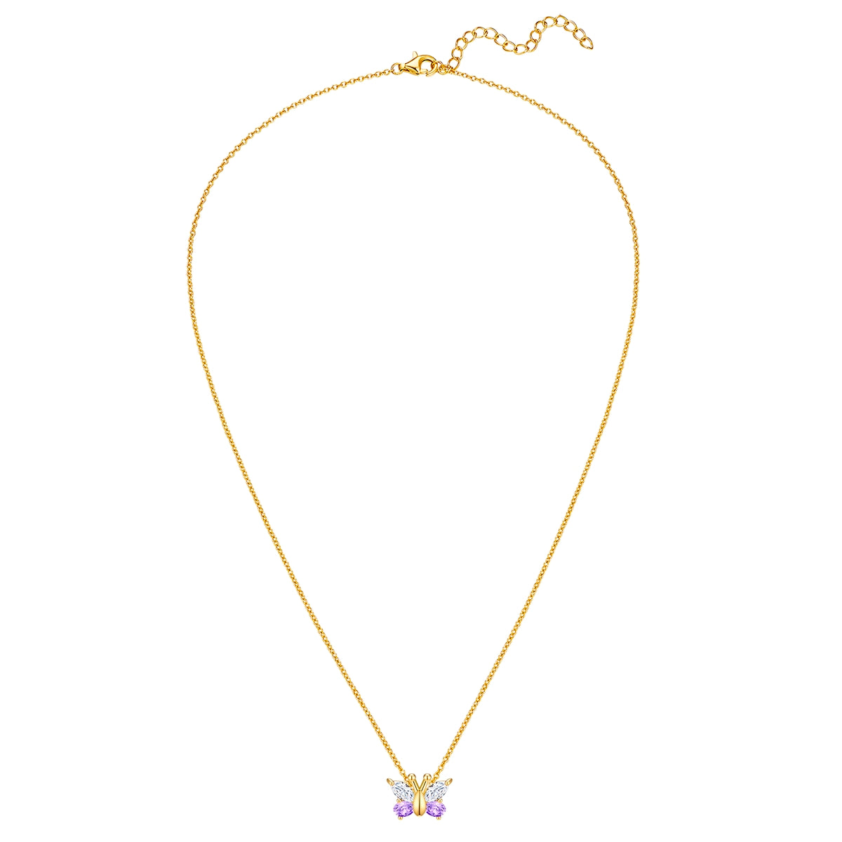 Rafaela Donata Kett Mit Anhänger Sterling Silber Gelbgold Zirkonia Weiß Violett