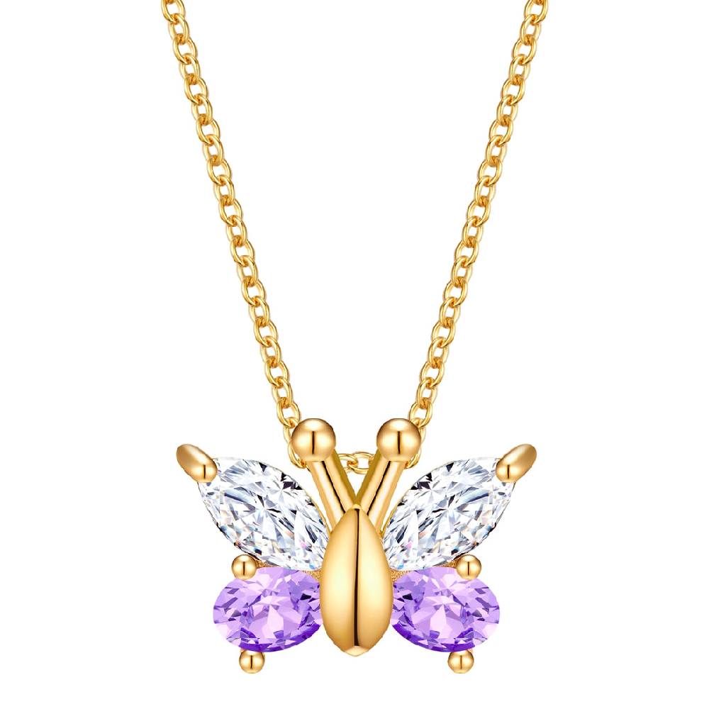 Rafaela Donata Kett mit Anhänger Sterling Silber gelbgold Zirkonia weiß violett