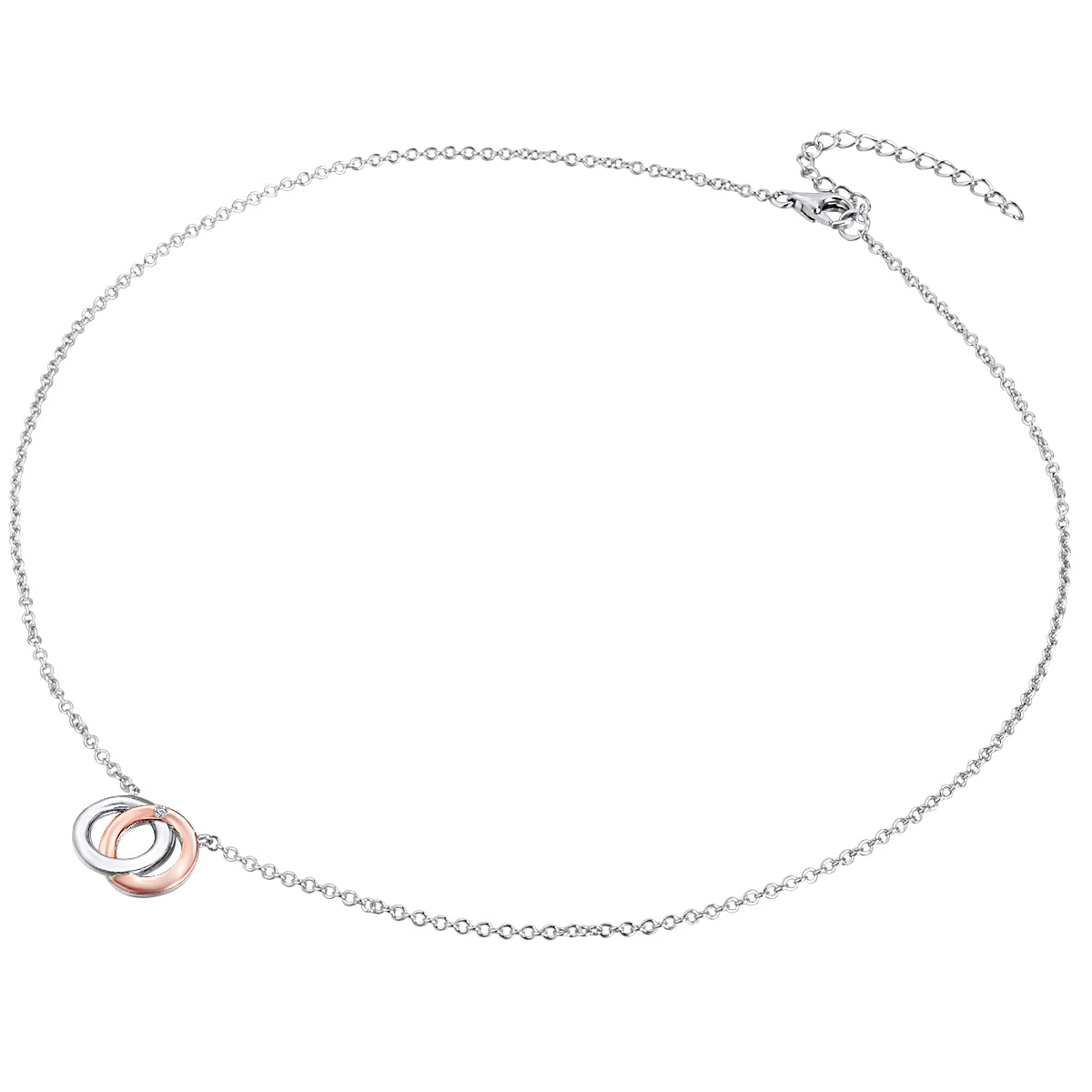 Rafaela Donata Kette Mit Anhänger Sterling Silber Bi-Color Diamant Weiß