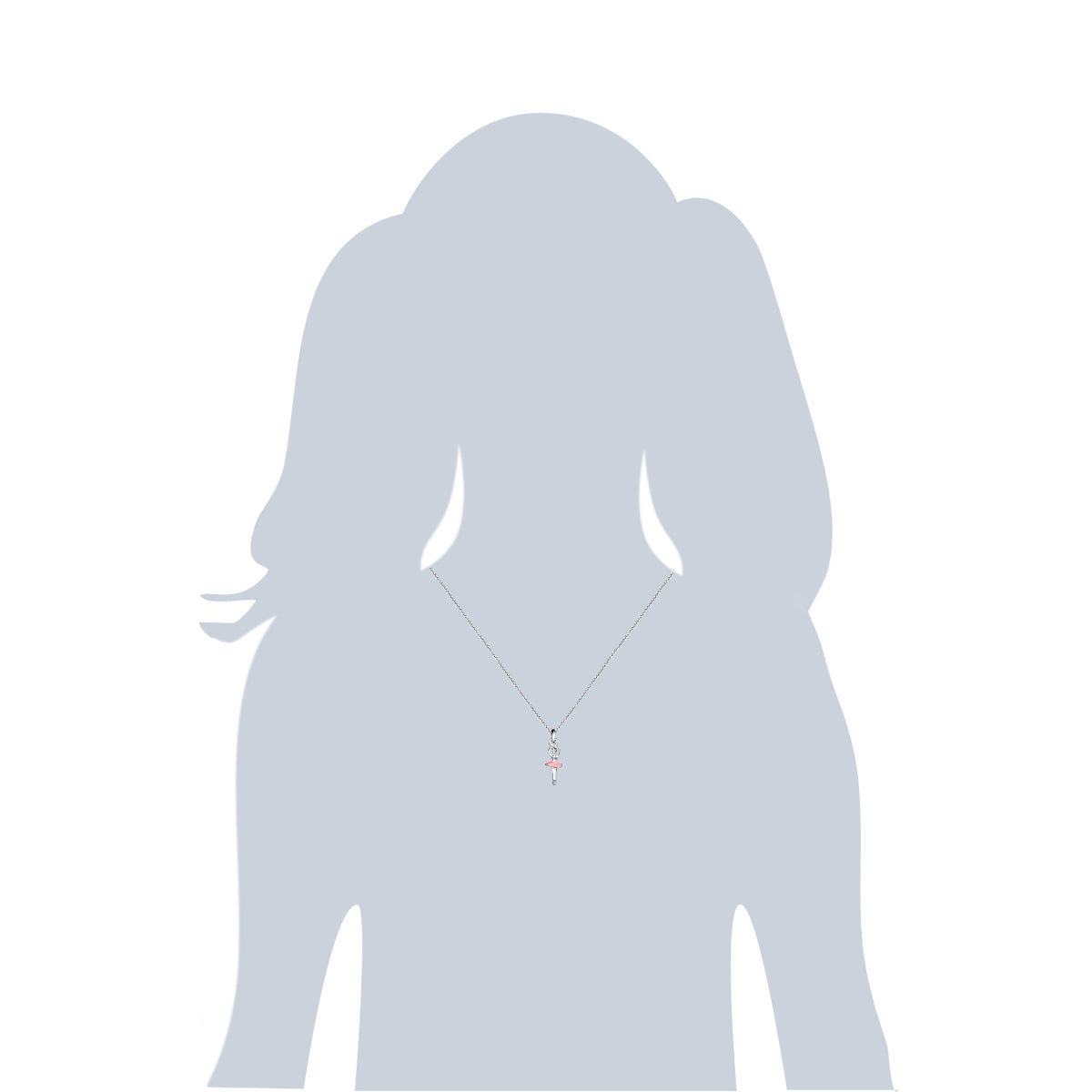 Rafaela Donata Kette Mit Anhänger Sterling Silber Emaille Rosa