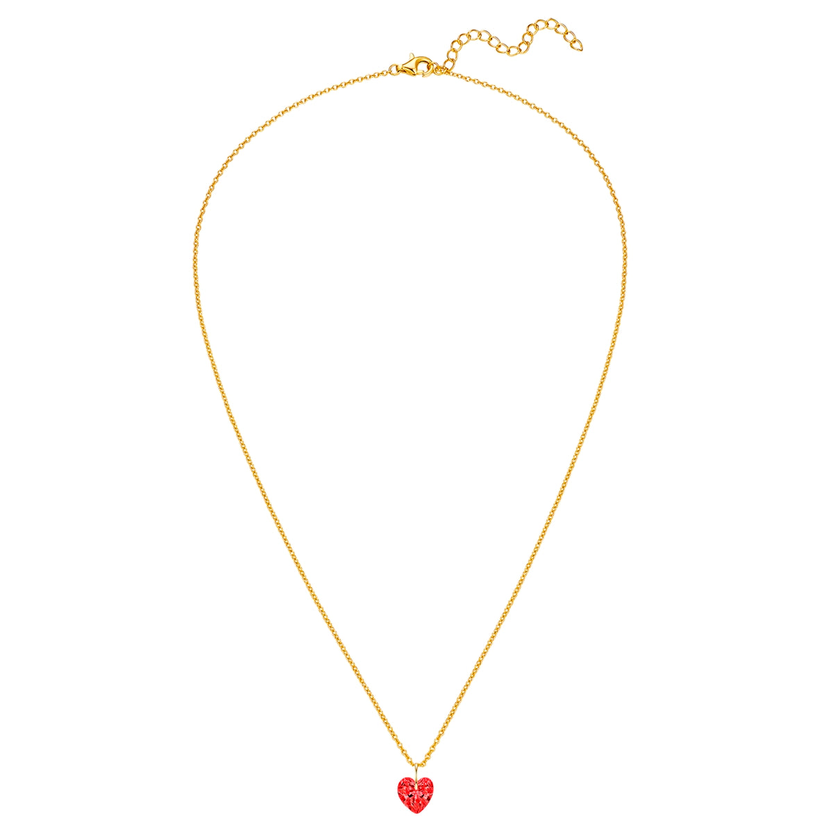 Rafaela Donata Kette Mit Anhänger Sterling Silber Gebgold Zirkonia Rot