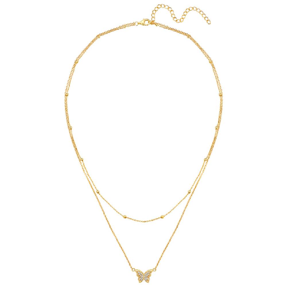 Rafaela Donata Kette Mit Anhänger Sterling Silber Gelbgold Zirkonia Weiß