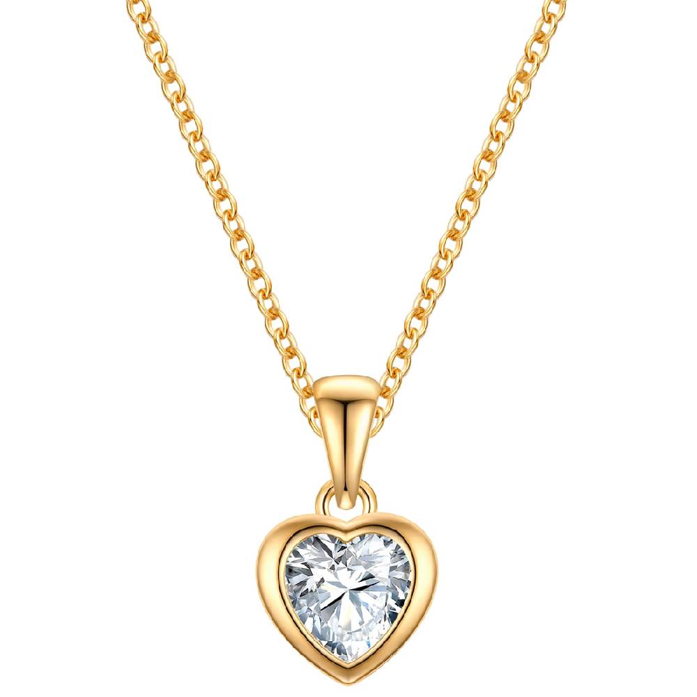 Rafaela Donata Kette mit Anhänger Sterling Silber gelbgold Zirkonia weiß