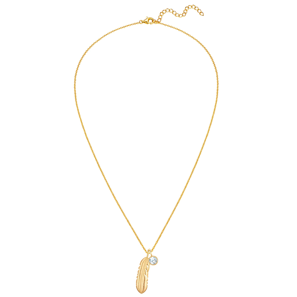 Rafaela Donata Kette Mit Anhänger Sterling Silber Gelbgold Zirkonia Weiß