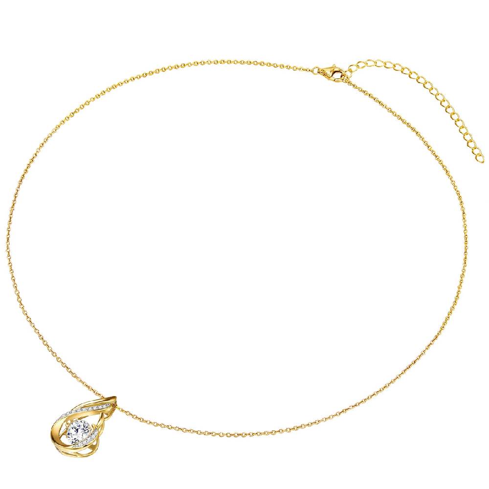 Rafaela Donata Kette Mit Anhänger Sterling Silber Gelbgold Zirkonia Weiß