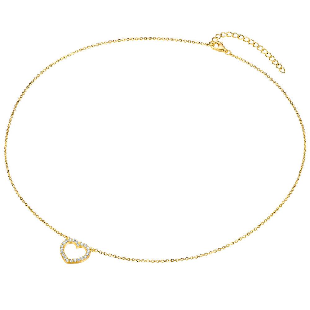 Rafaela Donata Kette Mit Anhänger Sterling Silber Gelbgold Zirkonia Weiß