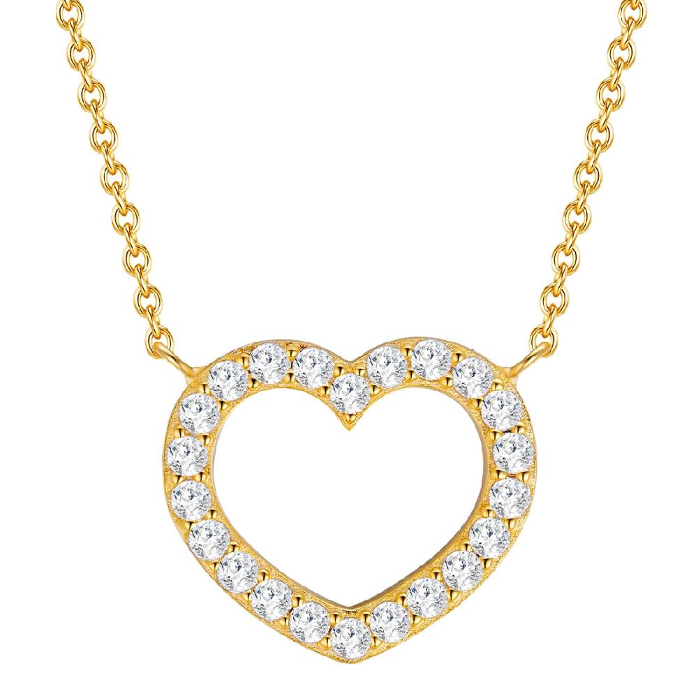 Rafaela Donata Kette mit Anhänger Sterling Silber gelbgold Zirkonia weiß