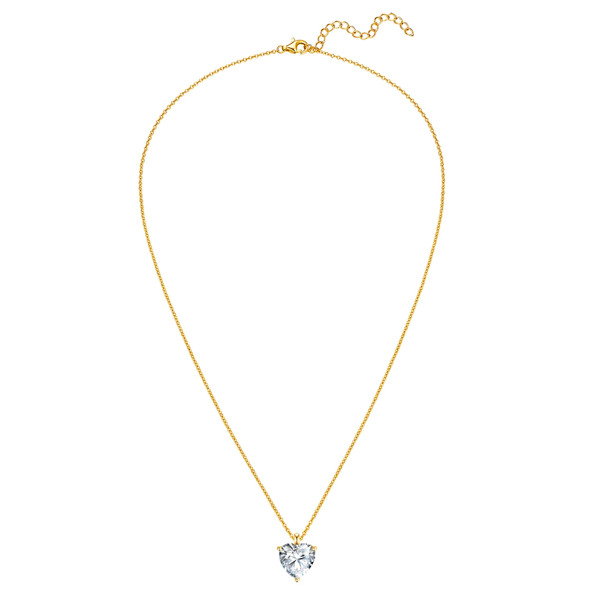 Rafaela Donata Kette Mit Anhänger Sterling Silber Gelbgold Zirkonia Weiß