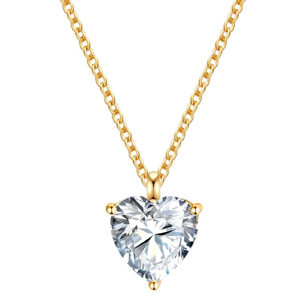 Rafaela Donata Kette mit Anhänger Sterling Silber gelbgold Zirkonia weiß