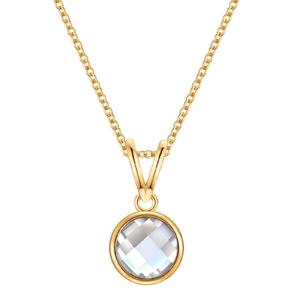 Rafaela Donata Kette mit Anhänger Sterling Silber gelbgold Zirkonia weiß