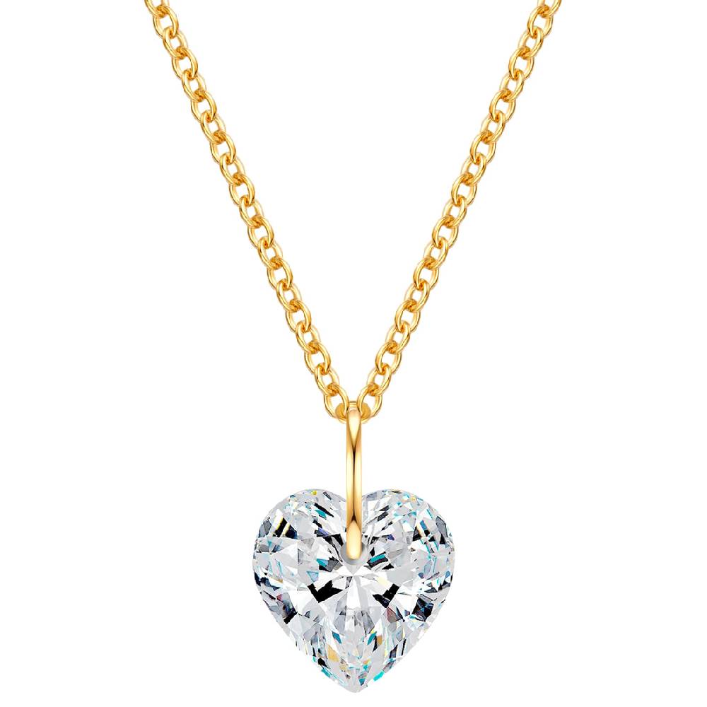 Rafaela Donata Kette mit Anhänger Sterling Silber gelbgold Zirkonia weiß