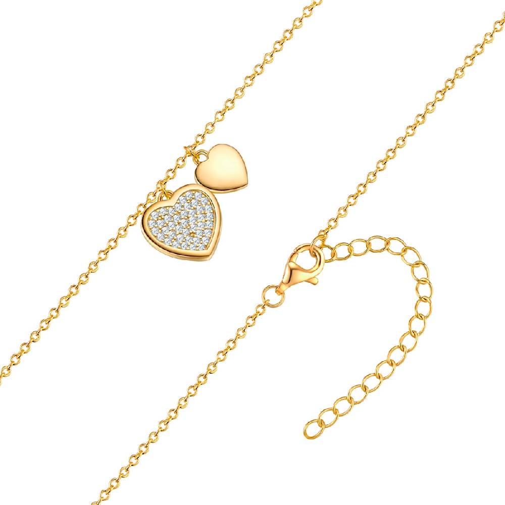 Rafaela Donata Kette Mit Anhänger Sterling Silber Gelbgold Zirkonia Weiß