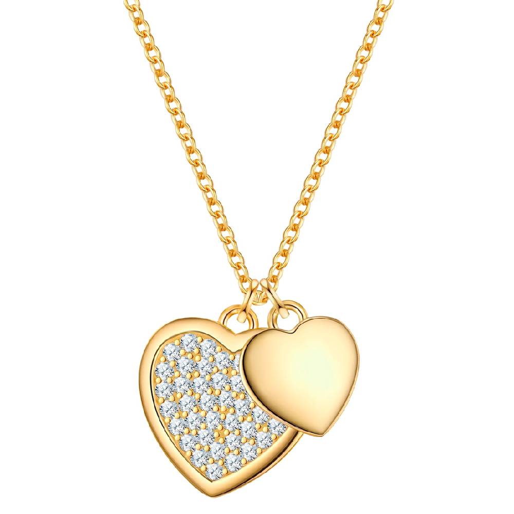 Rafaela Donata Kette mit Anhänger Sterling Silber gelbgold Zirkonia weiß