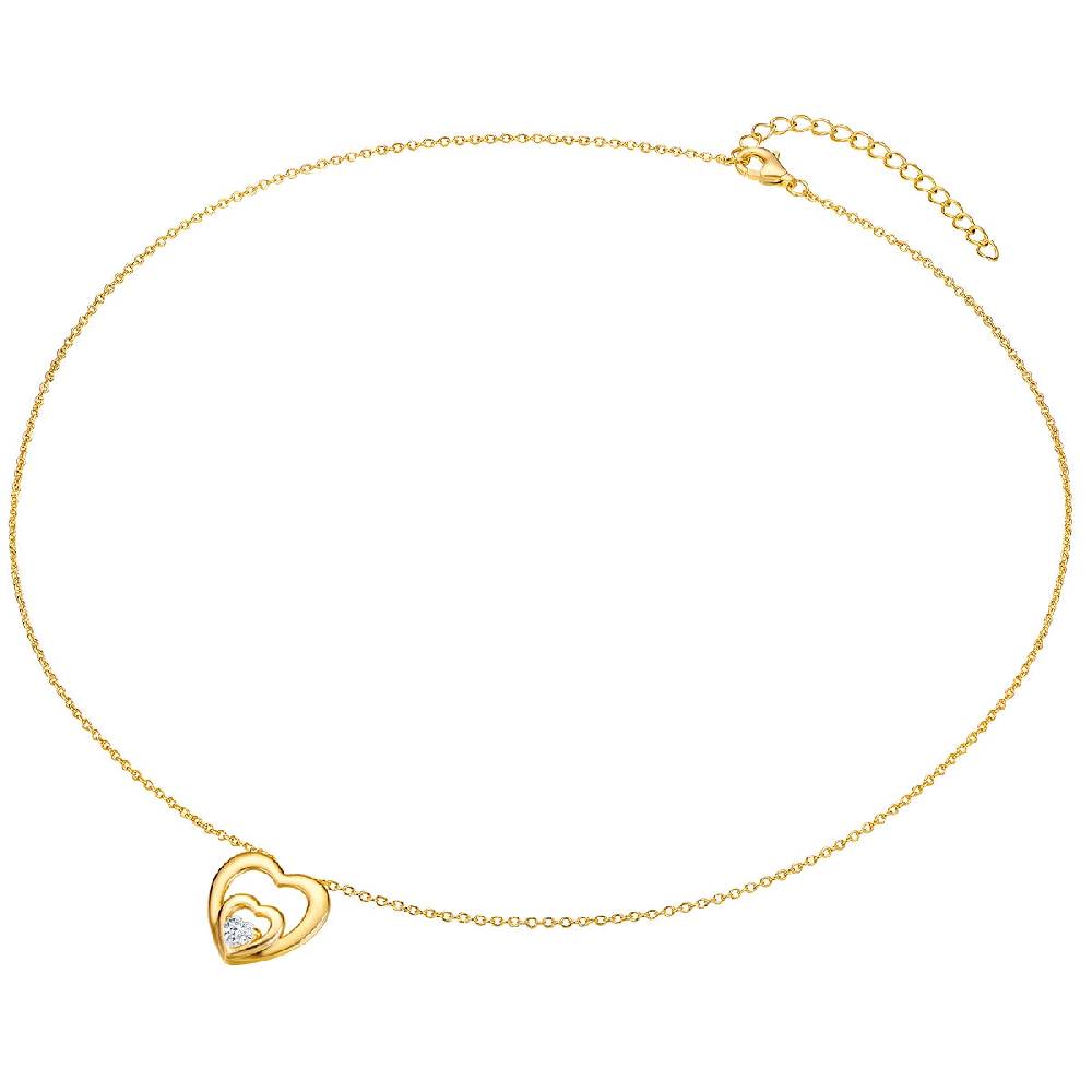 Rafaela Donata Kette Mit Anhänger Sterling Silber Gelbgold Zirkonia Weiß