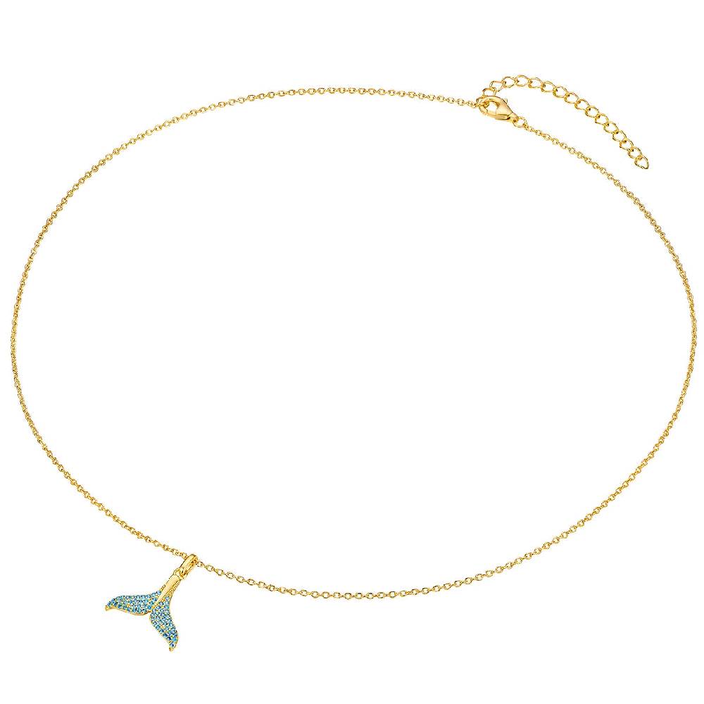 Rafaela Donata Kette Mit Anhänger Sterling Silber Gelbgold Zirkonia Weiß