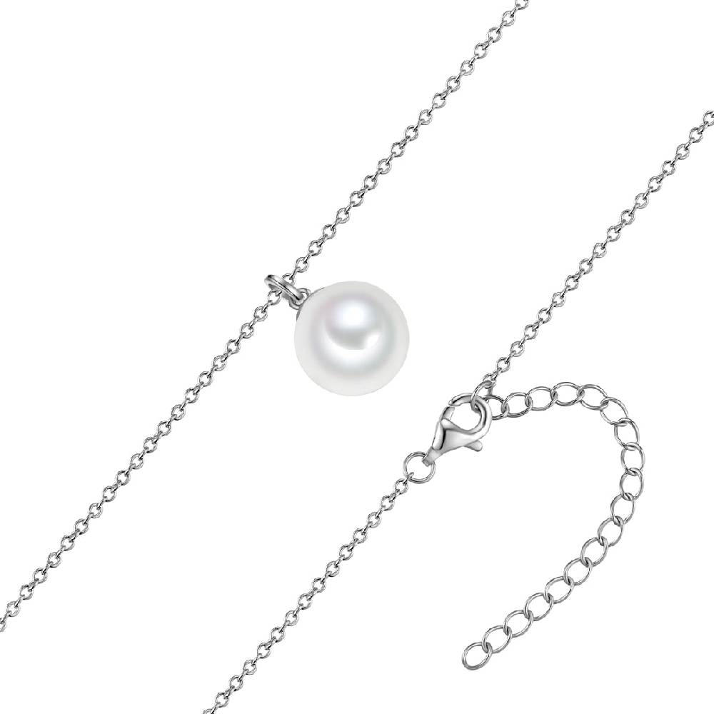 Rafaela Donata Kette Mit Anhänger Sterling Silber Muschelkernperle Weiß