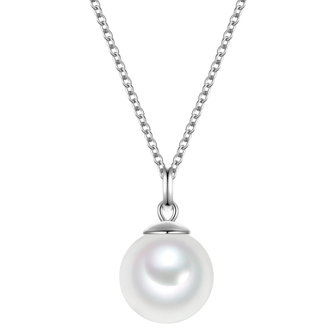 Rafaela Donata Kette mit Anhänger Sterling Silber Muschelkernperle weiß