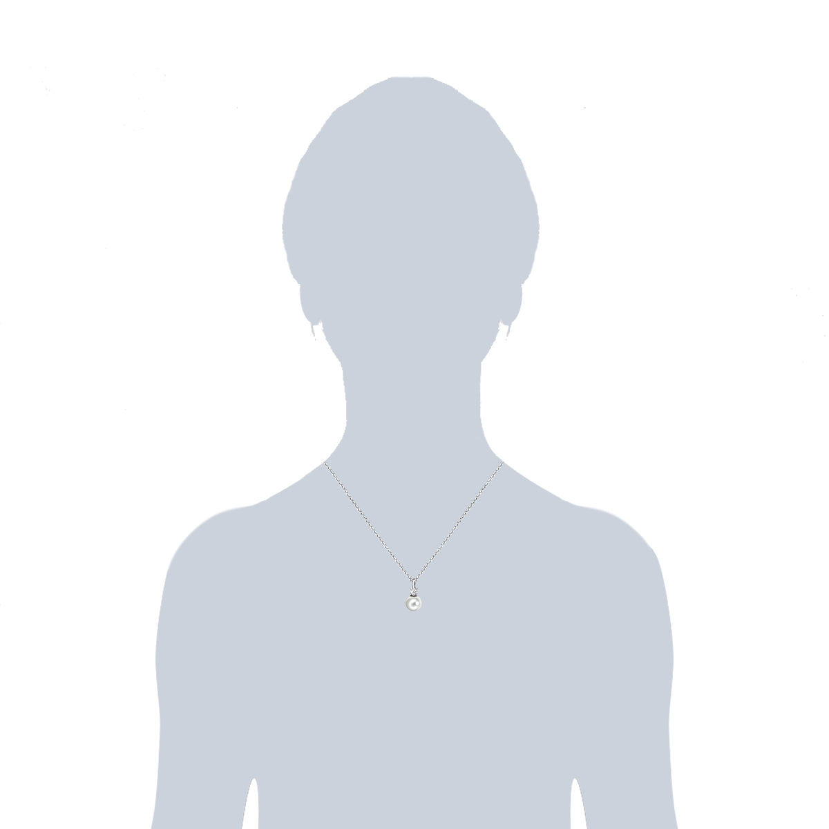 Rafaela Donata Kette Mit Anhänger Sterling Silber Perle (synth.) Weiß Zirkonia Weiß