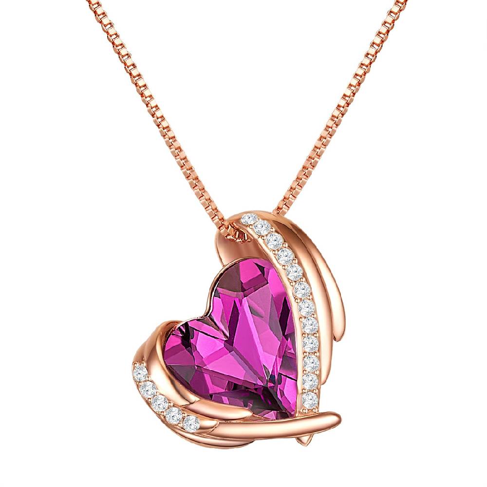 Rafaela Donata Kette mit Anhänger Sterling Silber roségold verziert mit Kristallen von Swarovski® amethyst weiß