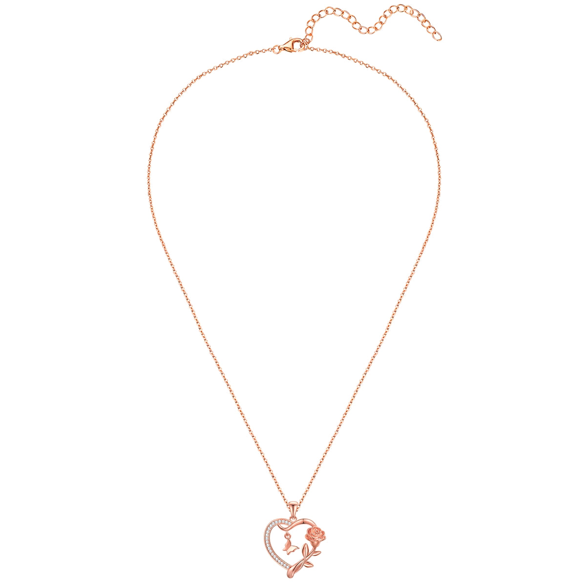 Rafaela Donata Kette Mit Anhänger Sterling Silber Roségold Zirkonia Weiß