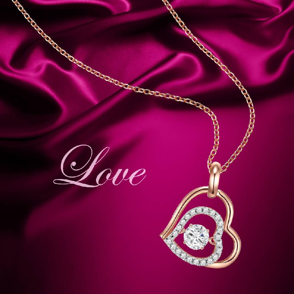 Rafaela Donata Kette Mit Anhänger Sterling Silber Roségold Zirkonia Weiß