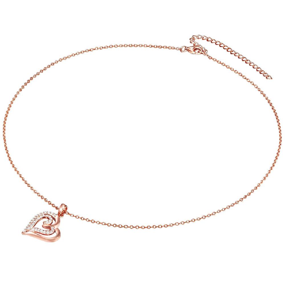 Rafaela Donata Kette Mit Anhänger Sterling Silber Roségold Zirkonia Weiß