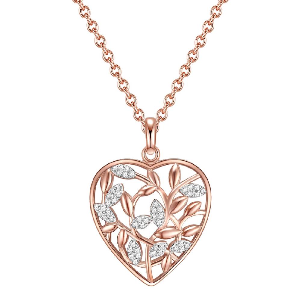 Rafaela Donata Kette mit Anhänger Sterling Silber roségold Zirkonia weiß