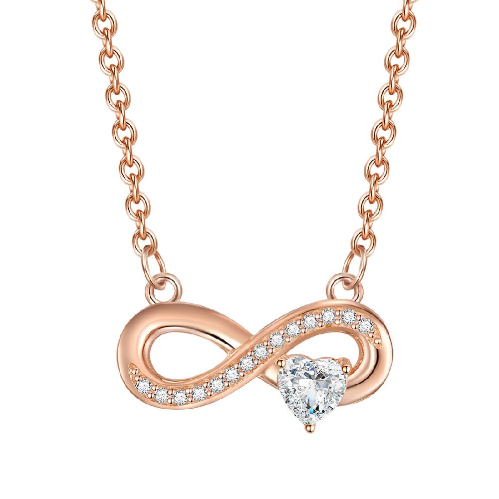 Rafaela Donata Kette mit Anhänger Sterling Silber roségold Zirkonia weiß