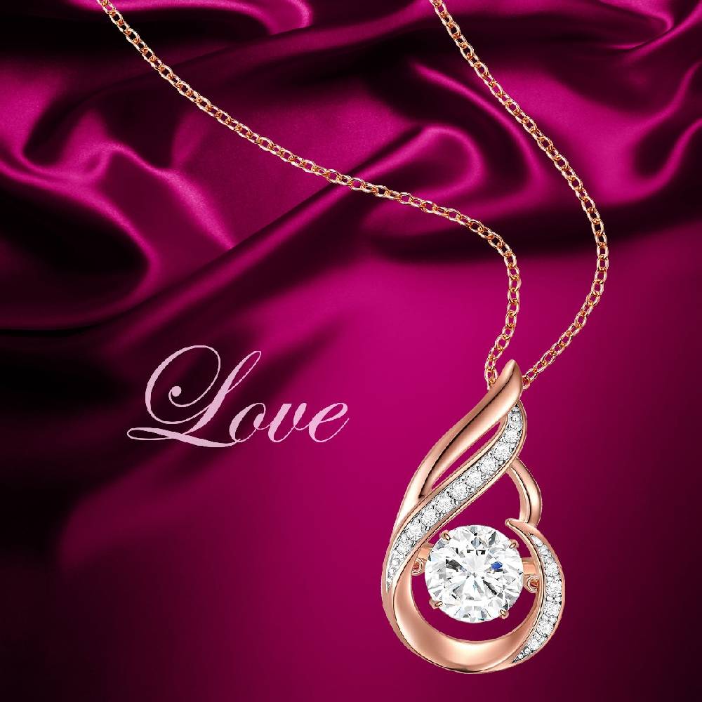 Rafaela Donata Kette Mit Anhänger Sterling Silber Roségold Zirkonia Weiß