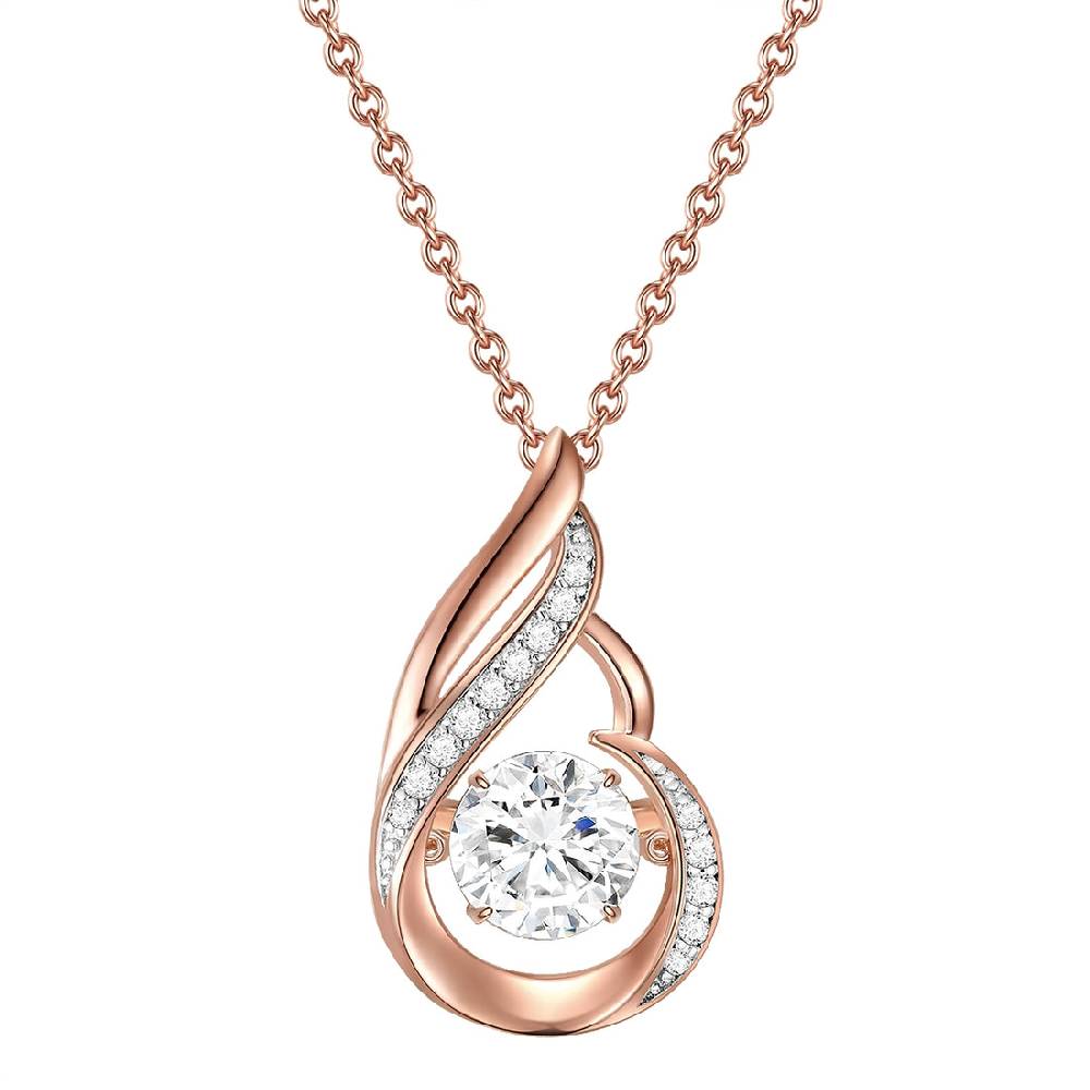 Rafaela Donata Kette mit Anhänger Sterling Silber roségold Zirkonia weiß