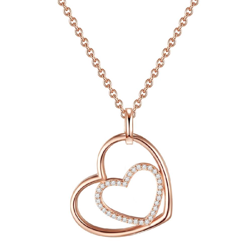 Rafaela Donata Kette mit Anhänger Sterling Silber roségold Zirkonia weiß