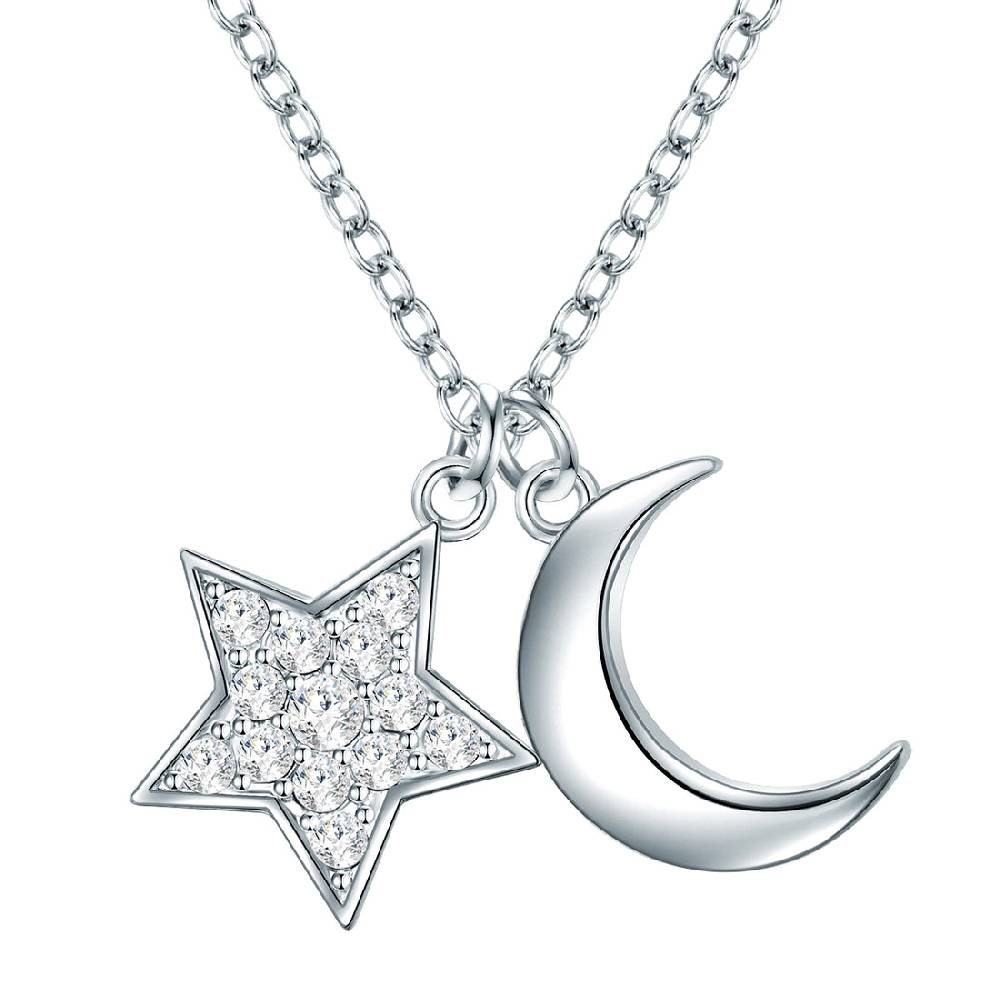 Rafaela Donata Kette mit Anhänger Sterling Silber verziert mit Kristallen von Swarovski® weiß