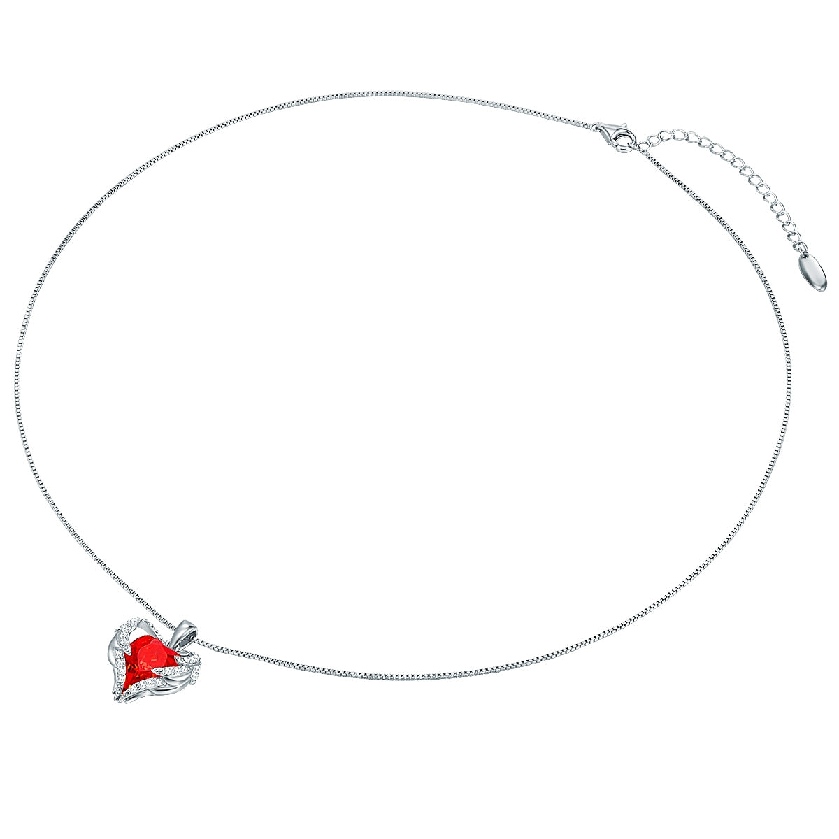 Rafaela Donata Kette Mit Anhänger Sterling Silber Verziert Mit Kristallen Von Swarovski® Heller Siam Weiß