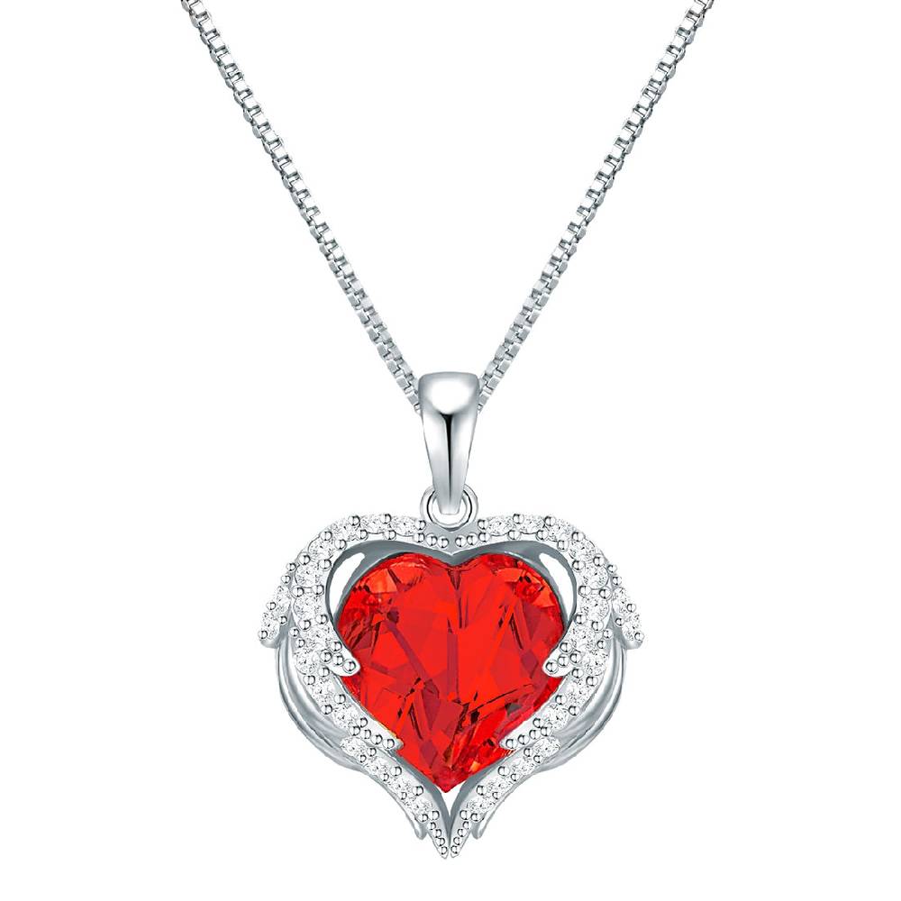 Rafaela Donata Kette mit Anhänger Sterling Silber verziert mit Kristallen von Swarovski® heller Siam weiß