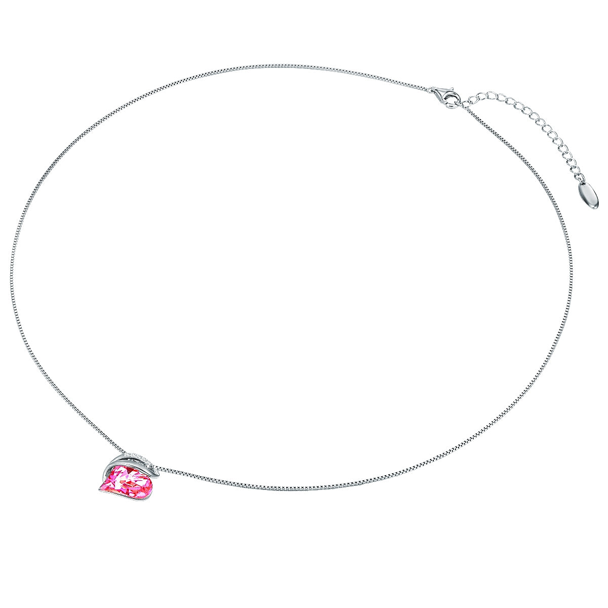 Rafaela Donata Kette Mit Anhänger Sterling Silber Verziert Mit Kristallen Von Swarovski® Rosa Weiß