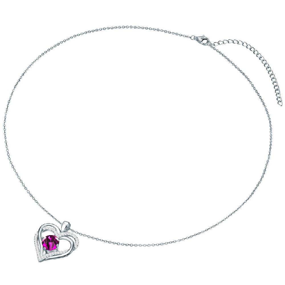 Rafaela Donata Kette Mit Anhänger Sterling Silber Verziert Mit Kristallen Von Swarovski® Amethyst Zirkonia Weiß