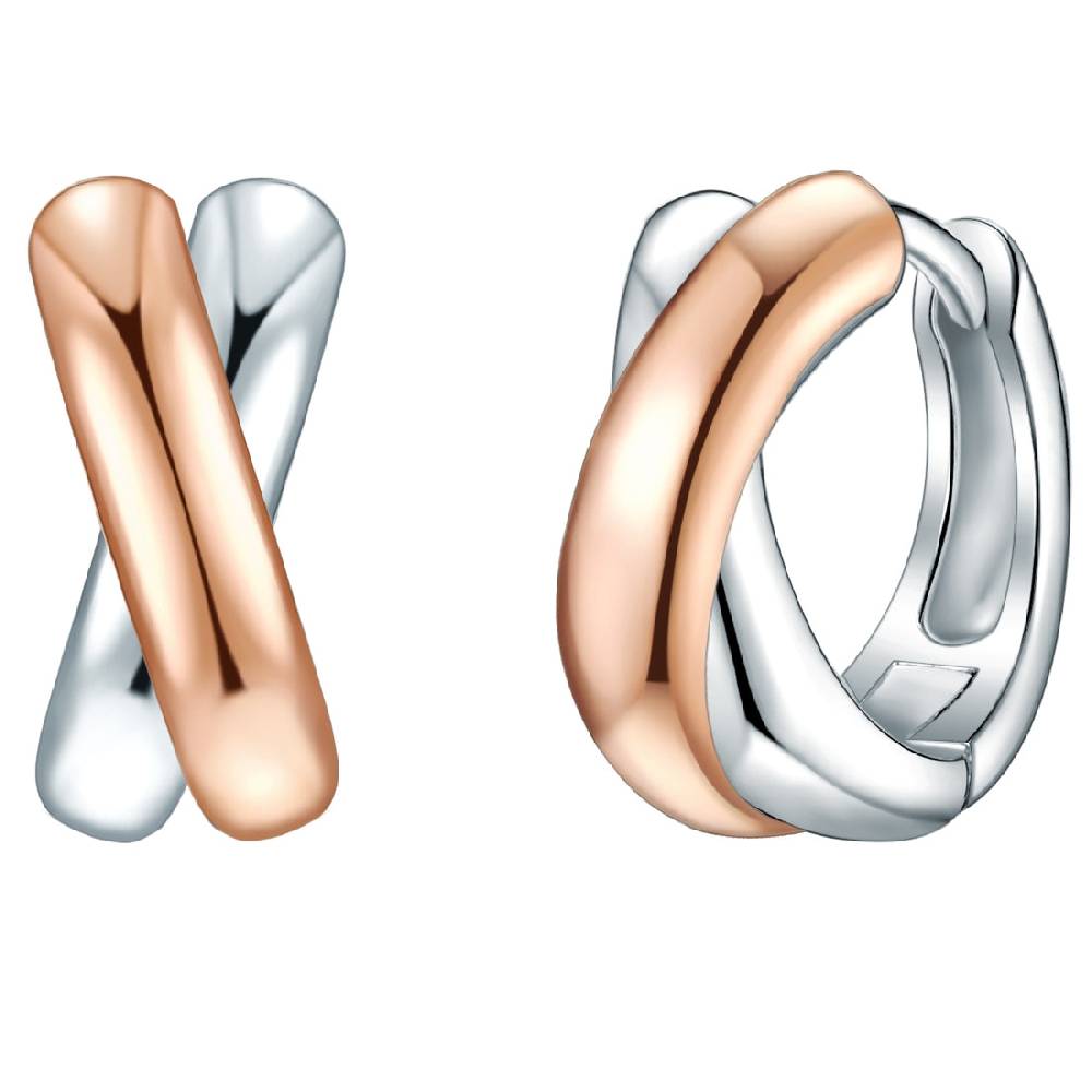 Rafaela Donata Klappcreolen Sterling Silber bi-Color