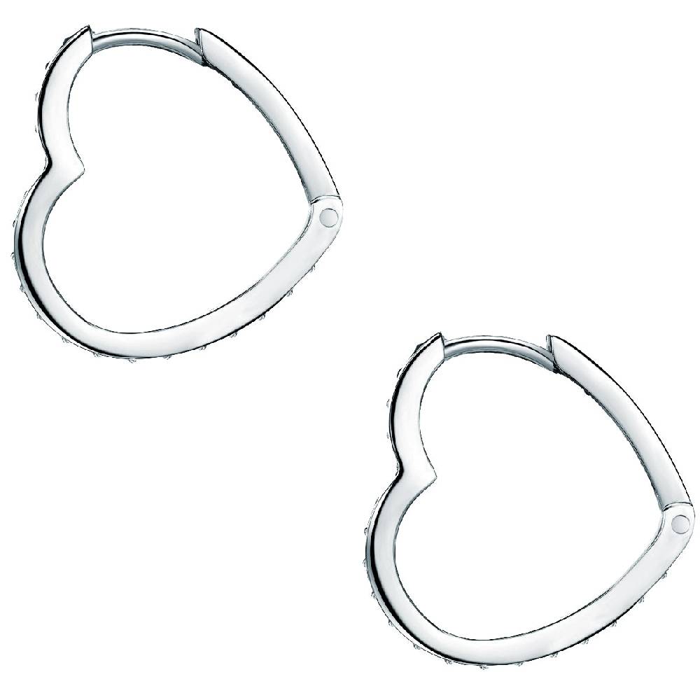 Rafaela Donata Klappcreolen Sterling Silber Zirkonia Weiß