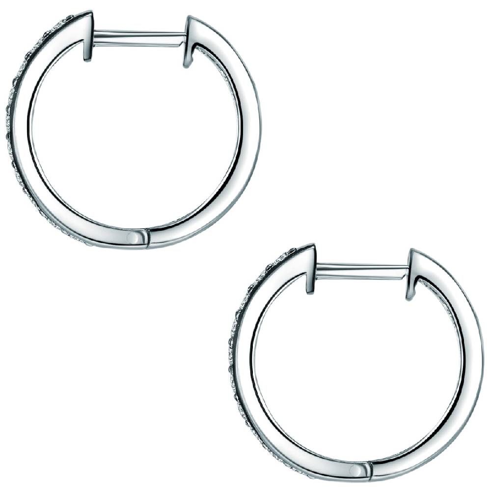 Rafaela Donata Klappcreolen Sterling Silber Zirkonia Weiß