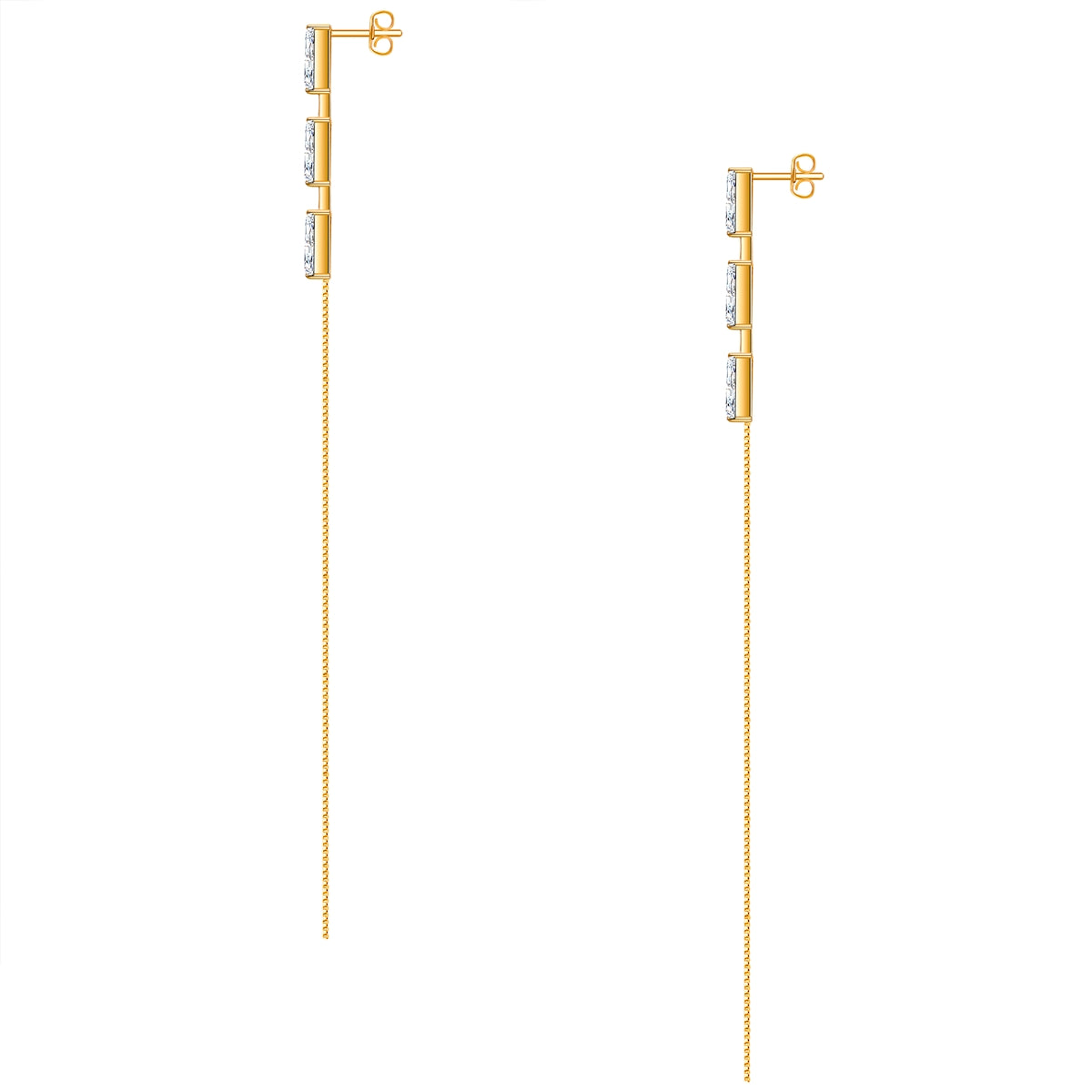 Rafaela Donata Ohrhänger Sterling Silber Gelbgold Zirkonia Weiß