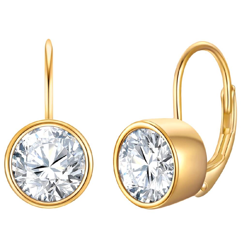 Rafaela Donata Ohrhänger Sterling Silber gelbgold Zirkonia weiß