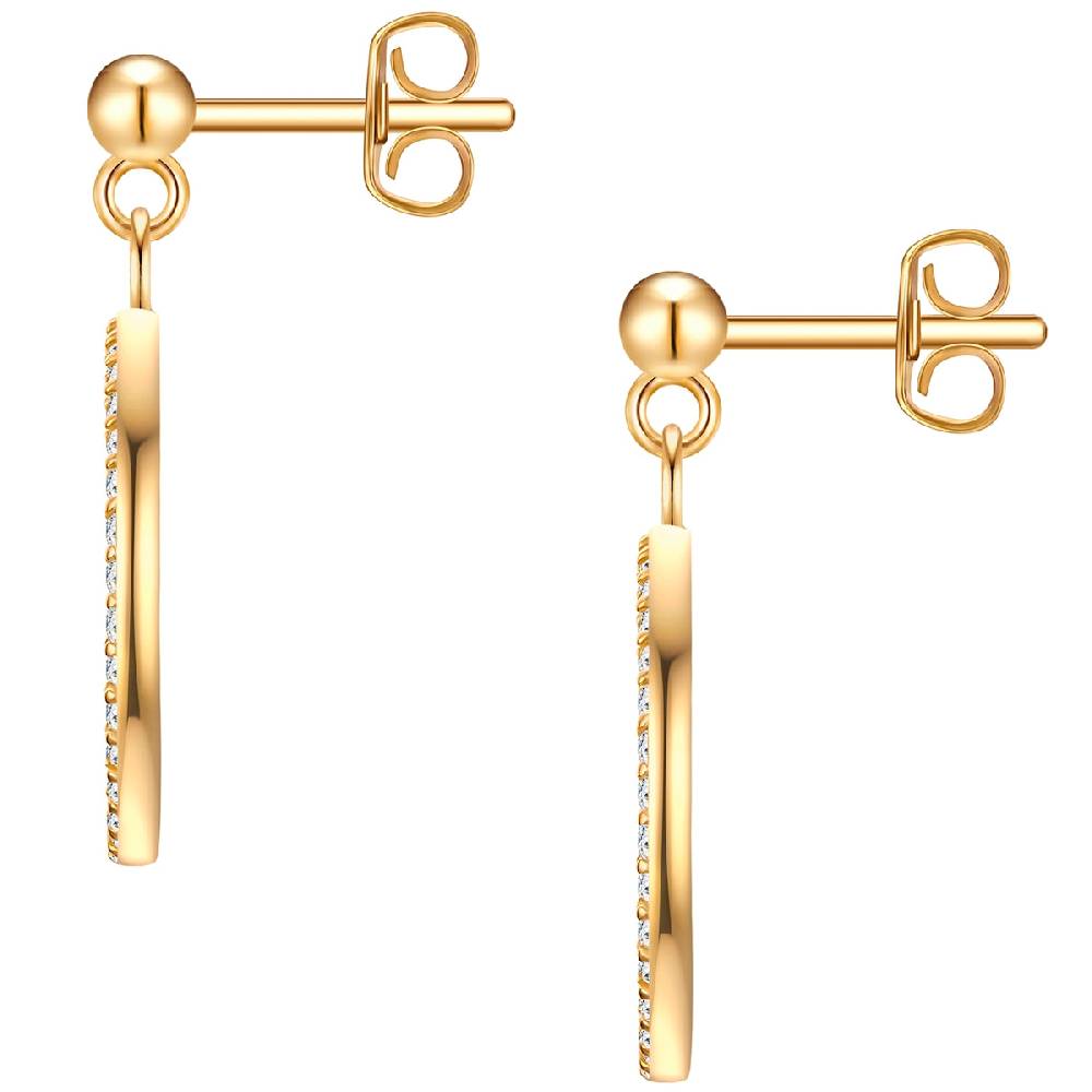 Rafaela Donata Ohrhänger Sterling Silber Gelbgold Zirkonia Weiß