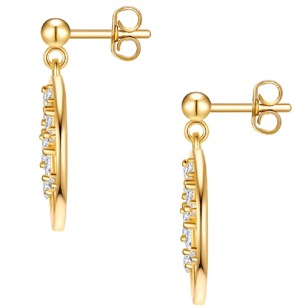 Rafaela Donata Ohrhänger Sterling Silber Gelbgold Zirkonia Weiß